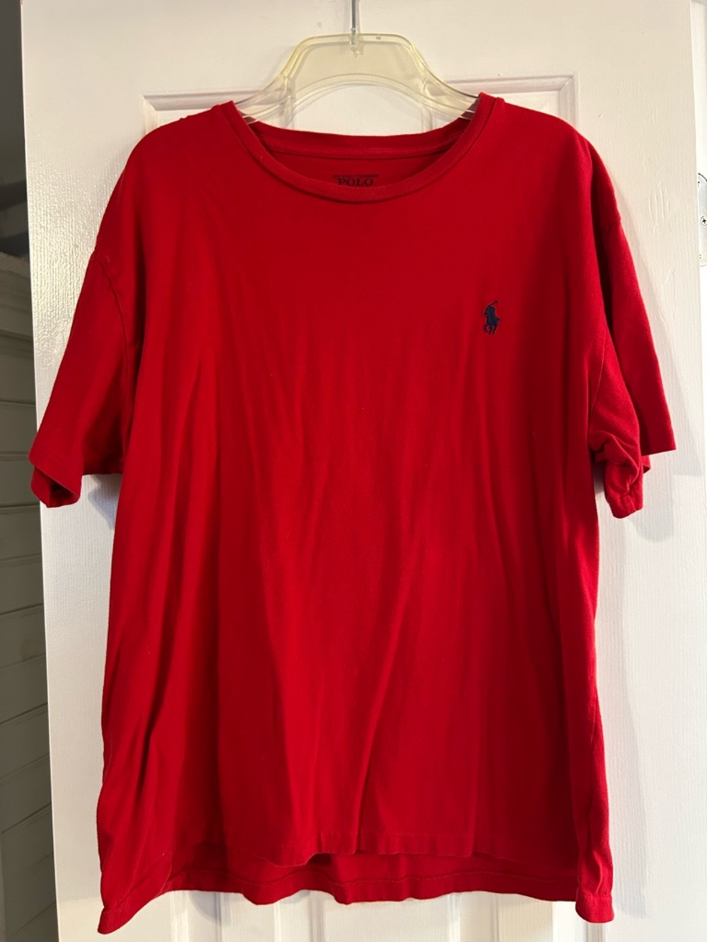 Polo by Ralph Lauren Red Short-Sleeve Crewneck Tee with Navy Pony